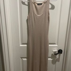 Naadam Summer Silk Tank Dress in size S in color pebble. 85% silk 15% cashmere